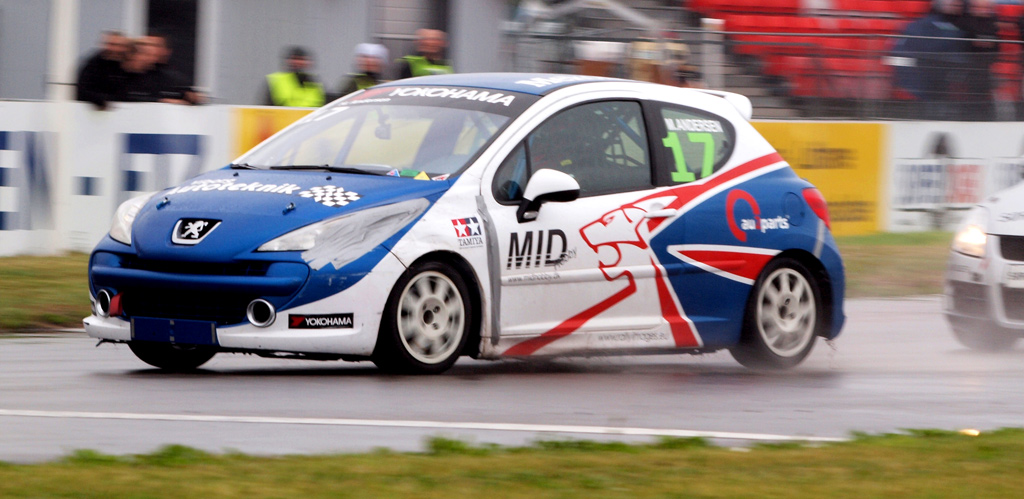 Martin Andersen boltrer sig ved race i regnvejr, og scorede i 2012 bl.a. en andenplads på Padborg Park
(Foto: Åge Kirketerp Jensen)